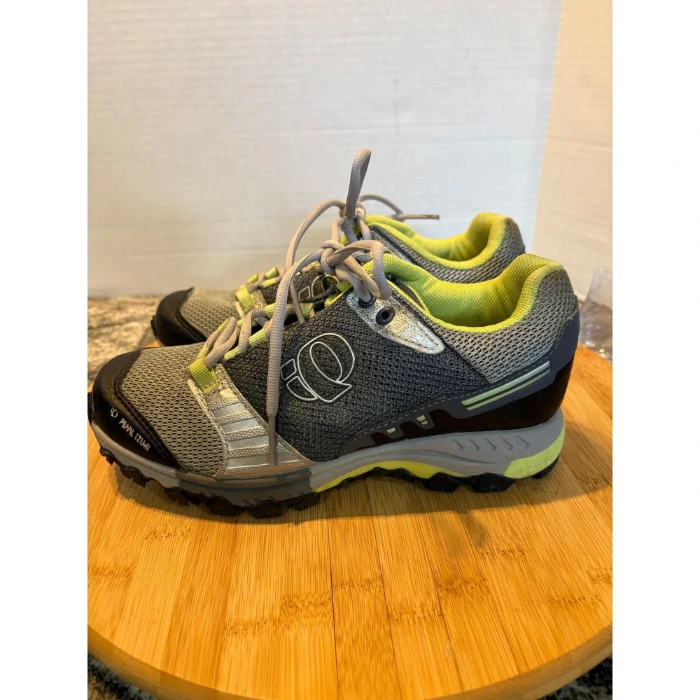 Pearl Izumi X-Alp Seek IV W Womens EUR 39 Grey Lime Green Cycling Shoes 15211002